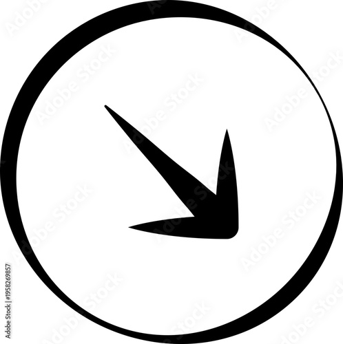Black Arrow Inside Circle