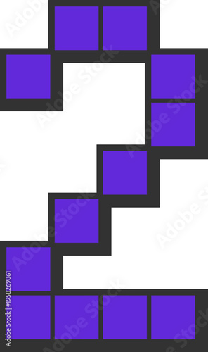 Number Two Pixel Art