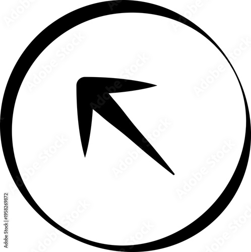 Black Arrow Inside Circle