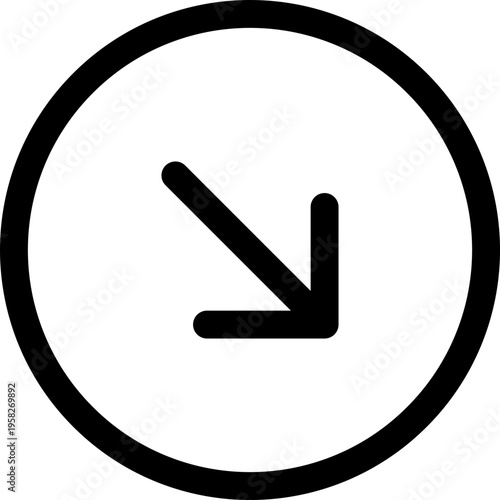 Diagonal Down Arrow Icon