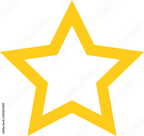 Yellow Star Outline Icon