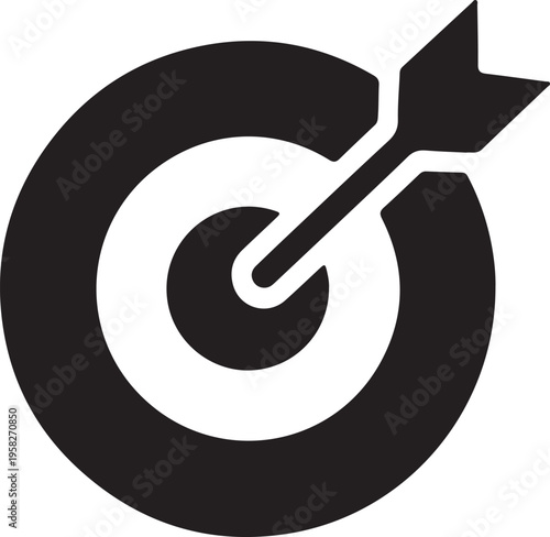 Bullseye target with arrow logo