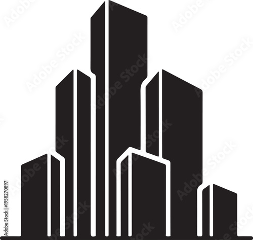 Modern city skyline silhouette