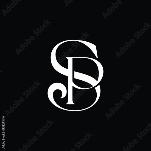 Minimal SP PS Monogram Logo Design, Elegant Initial Letter Logo, Modern Lettermark Branding Template