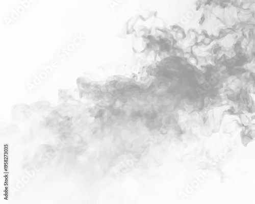 PNG black smog texture for creative design. Adds mood and atmosphere. Compatible with Photoshop and Illustrator.