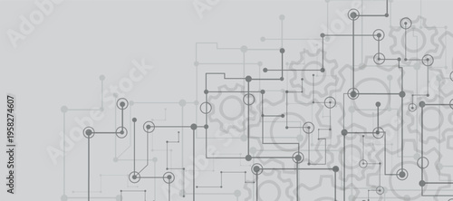 Motherboard technology circuit board background texture design. Creative idea AI banner concept for internet technology. Digital motherboard. Futuristic technology concept.