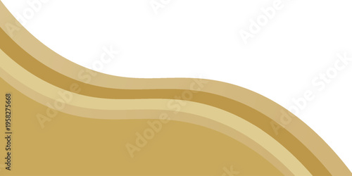 Elemen kurva latar belakang garis emas vektor dengan spasi putih untuk desain teks dan pesan, Eps10