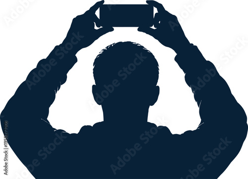 A man taking a photo with his smartphone