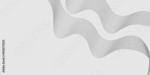 Abstract vector background with black wavy lines vector