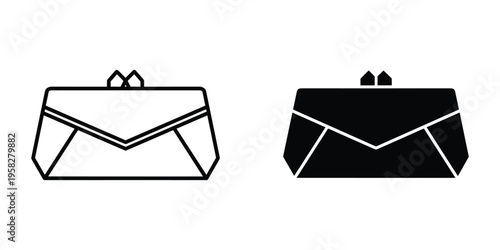 Clutch Bag Icon Fashion Accessory Commercial