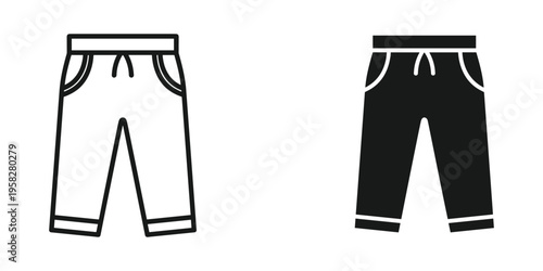 Pants Icon Vector Apparel Symbol Commercial Graphic