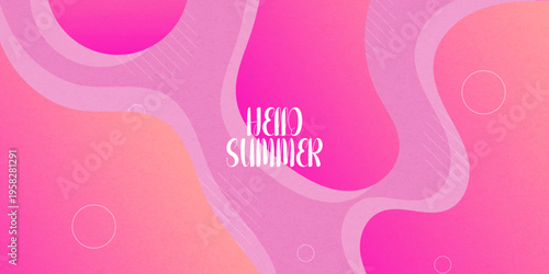 Creative concept of summer bright and juicy abstract background. Modern abstract art pattern design with liquid shapes with overlay effect. Suit for poster, cover, banner, web