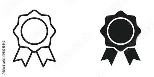 Award Ribbon Excellence Vector Business Icon
