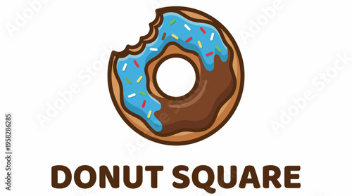 An adorable illustration of a donut with chocolate icing and colorful sprinkles, capturing the essence of sweetness and joy, perfect for food enthusiasts and dessert lovers alike.