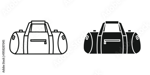 Duffel Bag Icons Gym Travel Gear Commercial