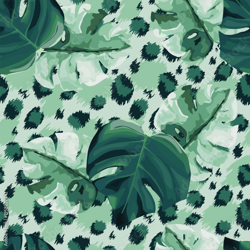 Abstract animal seamless pattern. Vector exotic illustration