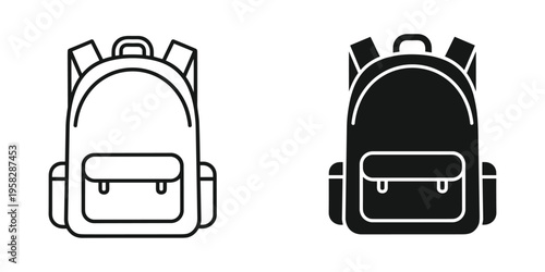 Backpack Icon Vector Travel Gear Commercial Asset