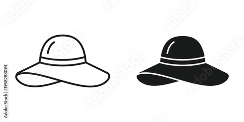 Fashion Hat Icon Sun Protection Accessory