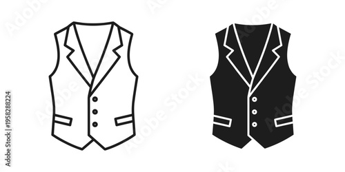 Vest Jacket Icon Formal Wear Commercial