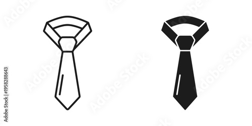 Tie Icon Professional Formal Wear Graphics