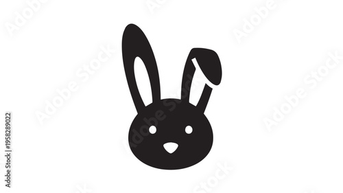 Easter Bunny Silhouette With Easter Eggs And Flowers For Holiday Concepts
