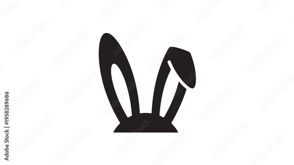 Fototapeta premium Easter Bunny Ears Decorative Object Isolated on White For Easter Holiday Concepts
