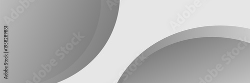 A minimalist abstract background featuring overlapping curves and circular shapes in various shades of gray, creating a smooth gradient and subtle depth