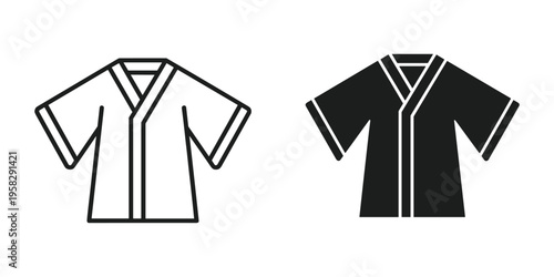 Kimono Robe Icon Vector Illustration Clothing