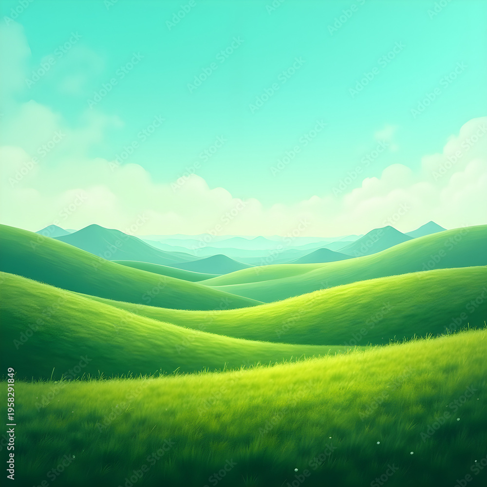Fototapeta premium Dynamic Eco Gradient Landscape