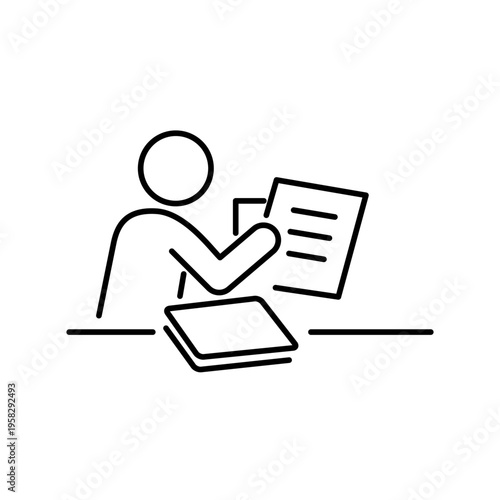 書類を管理している人のアイコン