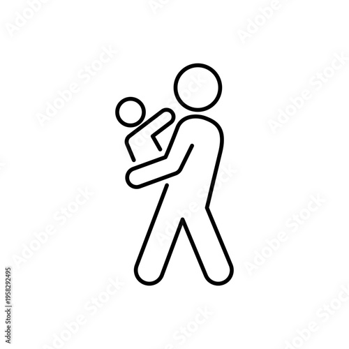 こどもを抱っこしている人のアイコン
