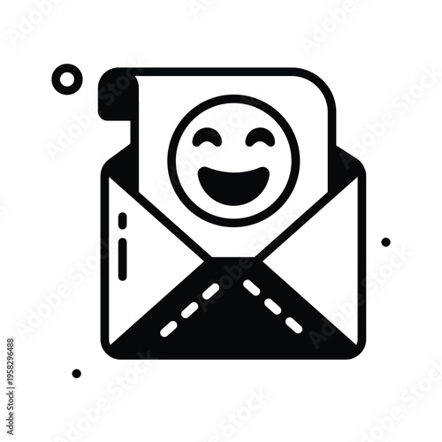 Check out this glyph icon representing april fools prank mail