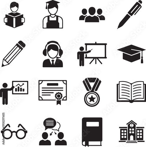 Learning icon set