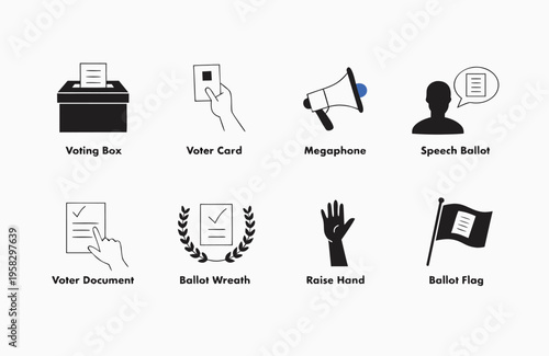 Voting and election icons
