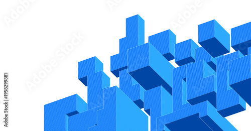 abstract architecture modular construction 3d