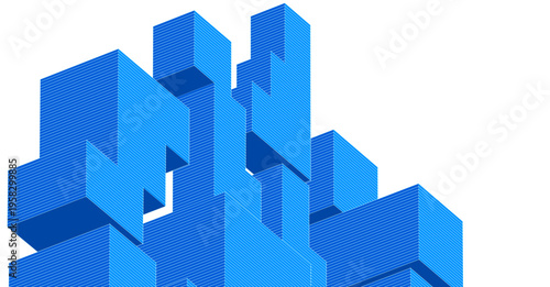 abstract architecture modular construction 3d