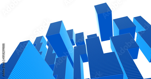 abstract architecture modular construction 3d