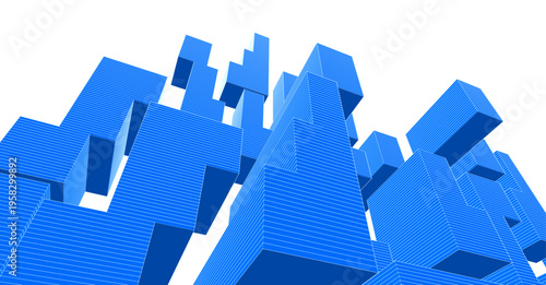 abstract architecture modular construction 3d