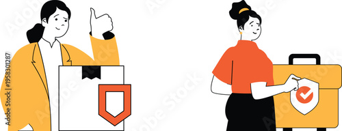 Professionals demonstrating approval and security in a workplace setting