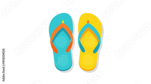 Brightly Colored Flip Flops for Summer Fun.