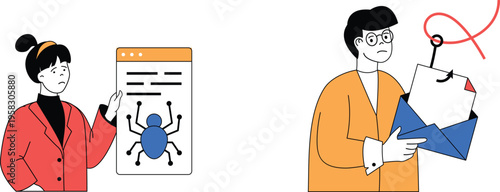 Frustrated professionals dealing with technical and communication issues