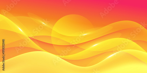 abstract orange background with dynamic waves. glowing curved shapes.
