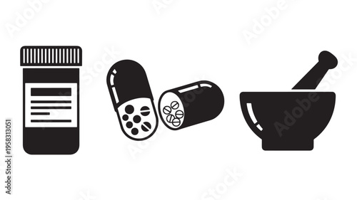 Vector Illustration Of Pharmacy Icons For Healthcare And Medicine Concept Medical Health Isolated On Transparent Background