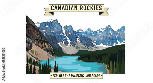 Canadian Rockies Majestic Landscape Lake Mountains Forest Travel