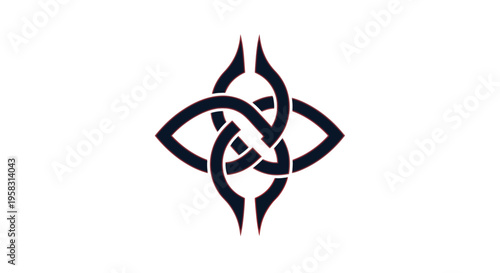 Celtic Knot Symbol, Wiccan Symbol, Four Elements, Spiritual Icon, Abstract Design