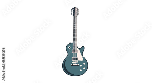 Electric Guitar Isolated on White Background - Rock Music Instrument