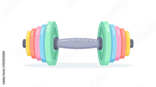 Colorful Adjustable Dumbbell for Fitness and Exercise.
