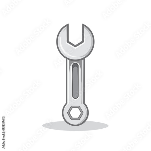 Silver Combination Wrench Tool for Mechanical Repairs and DIY Projects