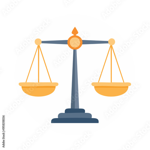 Classic Metal Scale Illustrating Balance Justice and Equality