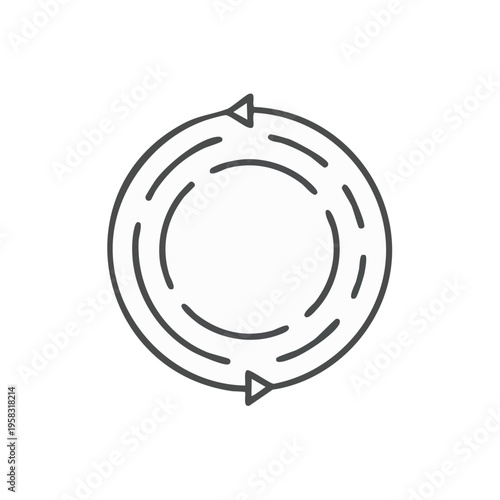 Circular Arrow Icon Representing Cycle and Repetition